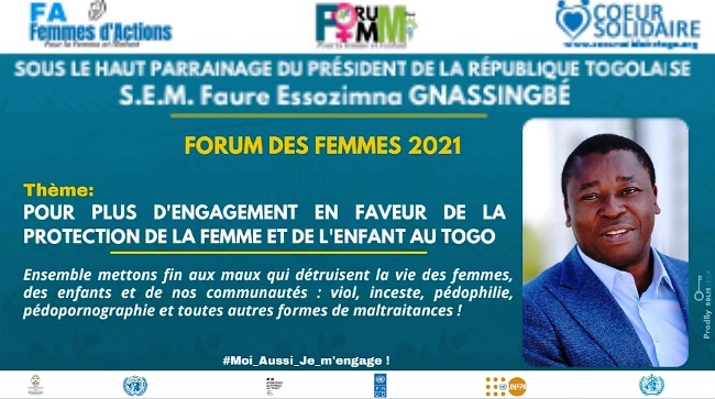 Le Forum des femmes attendu le 2 août 2021 à Lomé