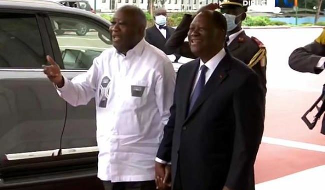 Alassane Ouattara et Laurent Gbagbo