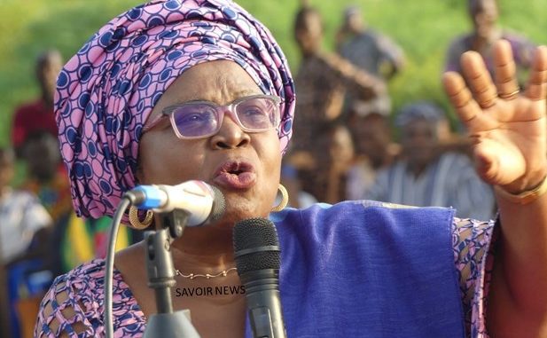Mme Brigitte Adjamagbo-Johnson, lors de son intervention...