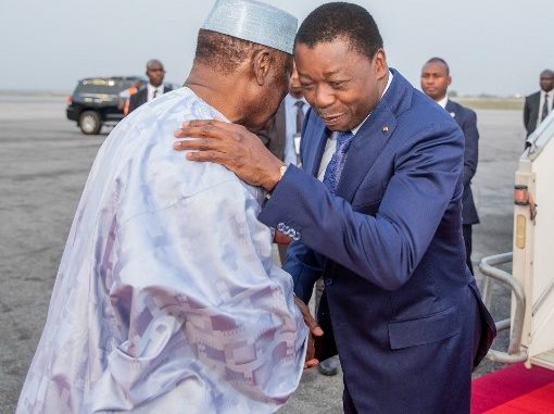 Les présidents Faure Gnassingbé et Alassane Ouattara, le 4 janvier 2023 à Abidjan