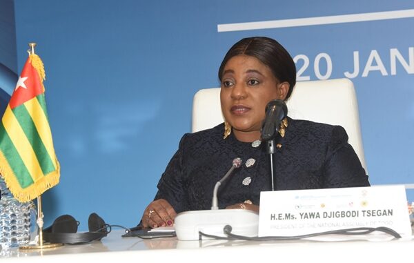 Mme Yawa Djigbodi Tsègan, lors de son intervention à l’ouverture de la conférence...
