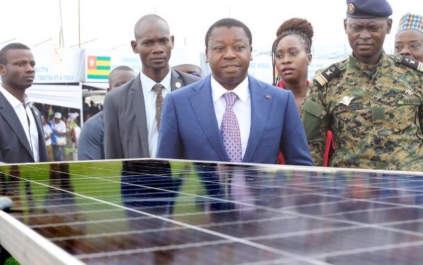 Faure Gnassingbé, lors de la cérémonie...