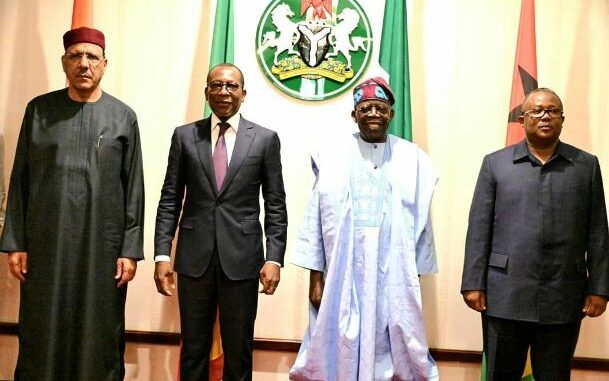 Les quatre chefs d'Etat ce mardi 18 Juillet 2023 au Nigeria...