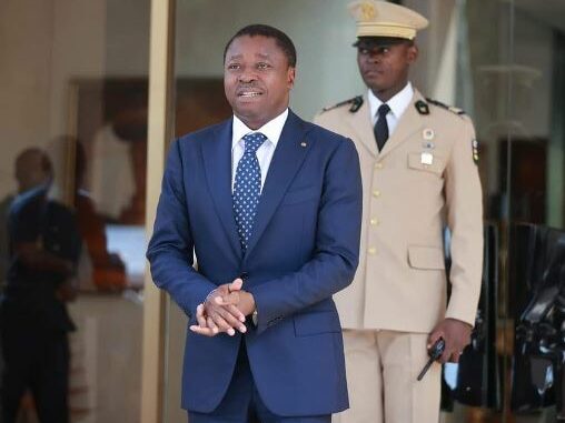 Le président Faure Gnassingbé, lors de la cérémonie...