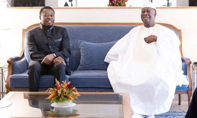 Les présidents Faure Gnassingbé et Alassane Ouattara...