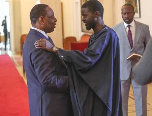 Macky Sall et le nouveau président élu