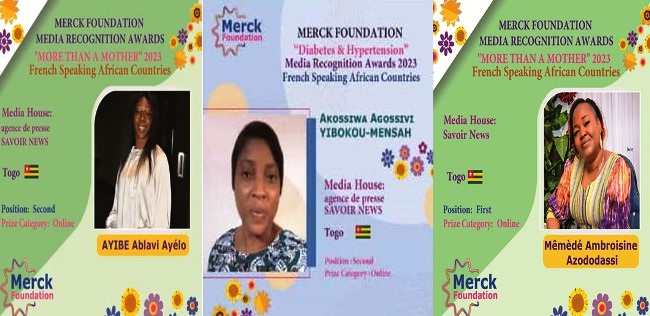 Le Togo a remporté 3 des Prix de la Fondation Merck, une structure une qui œuvre dans le domaine de la santé
