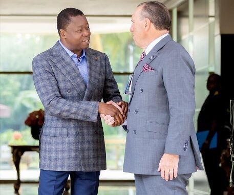 Le président Faure Gnassingbé et Dr Rodney Howard-Browne...