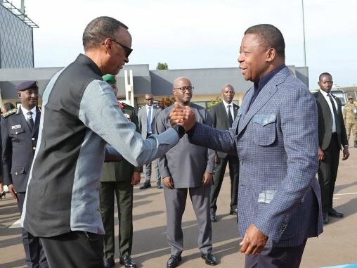 Les présidents Faure Gnassingbé et Paul Kagame ce 18 Janvier 2025 à Kigali......