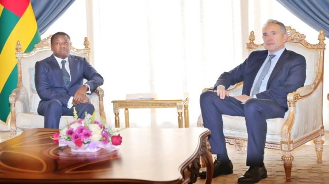 Le président du Conseil Faure Gnassingbé et M. Johan Borgstam...