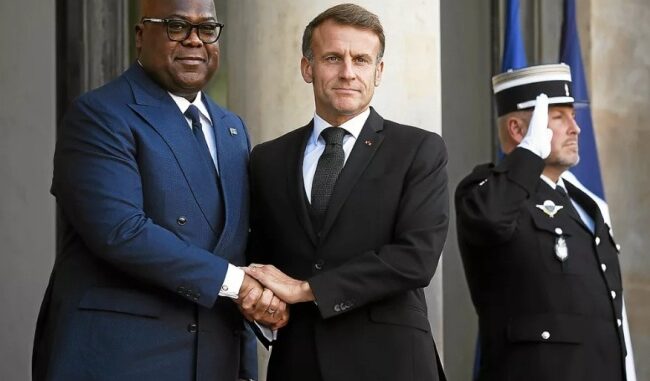 Emmanuel Macron et Felix Tshisekedi le jeudi 30 octobre 2025 à Paris