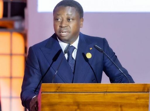 Faure Gnassingbé, lors de son intervention...