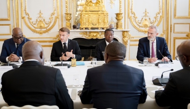 Les trois dirigeants, lors de la rencontre...